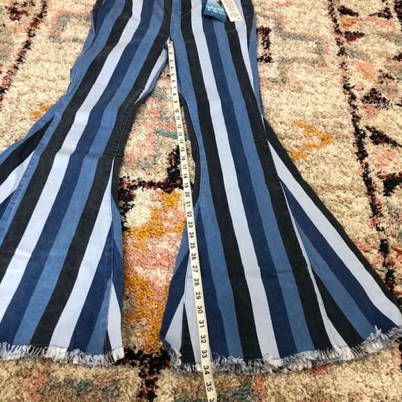 Show Me Your Mumu Berkeley zip up bells in indigo - Picture 7 of 13